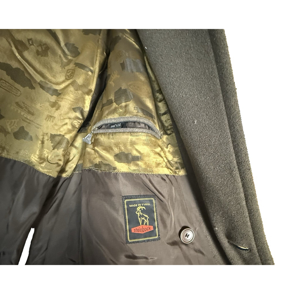 Vintage Steinbock Tyrol Wool Blend Classic Brown Overcoat - Picture 12 of 16